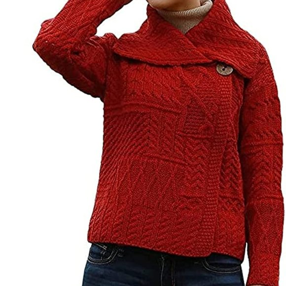 Aran Crafts Sweaters - Aran Crafts 100% Merino Wool Patchwork Cardigan